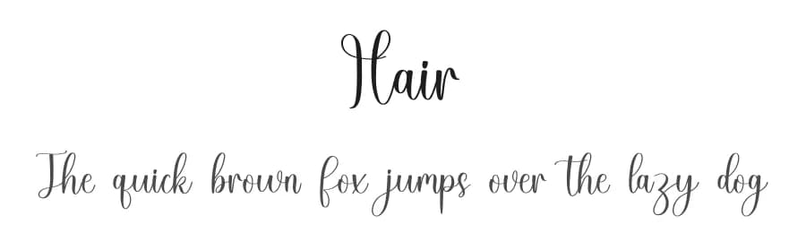 Hair by FreshtypeINK — Script Handwritten Font