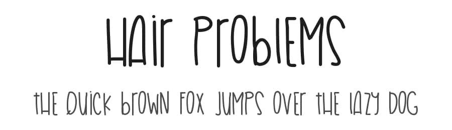 Hair Problems by Des Gomez — Script Handwritten Font