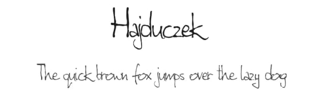 Hajduczek by Leszek Soltys — Script Handwritten Font