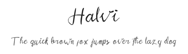 Halvi by kntype.co — Script Handwritten Font