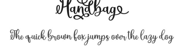 Handbag by Lettersweet Studio — Script Handwritten Font