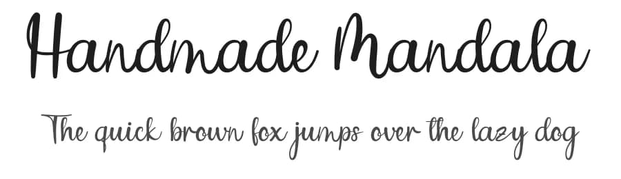 Handmade Mandala by Andi Moz — Script Handwritten Font