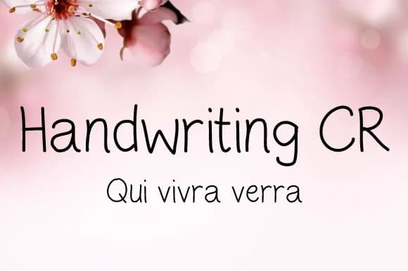 Handwriting CR Font by Julia Fang — Script Handwritten Font