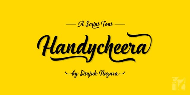 Handycheera Font by Situjuh — Script Handwritten Font