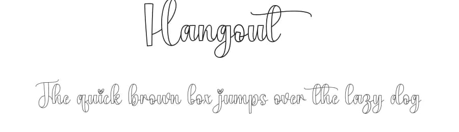 Hangout by Scratchones — Script Handwritten Font