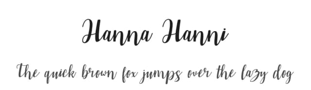 Hanna Hanni by merllotype — Script Handwritten Font