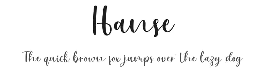 Hanse by Makashi — Script Handwritten Font