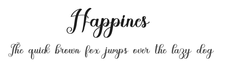 Happines by FreshtypeINK — Script Handwritten Font