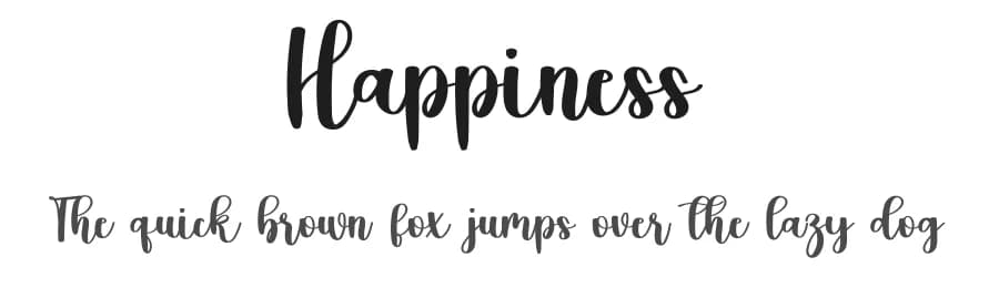 Happiness by FreshtypeINK — Script Handwritten Font