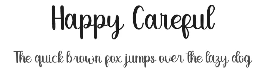 Happy Careful by FreshtypeINK — Script Handwritten Font