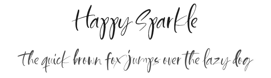 Happy Sparkle by Letterhend Studio — Script Handwritten Font