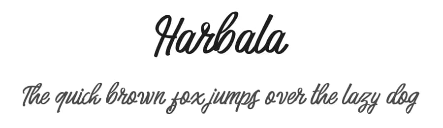 Harbala by Vunira Design — Script Handwritten Font