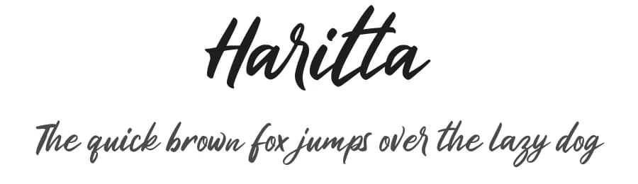 Haritta by Ikrar Bey Khubaib — Script Handwritten Font