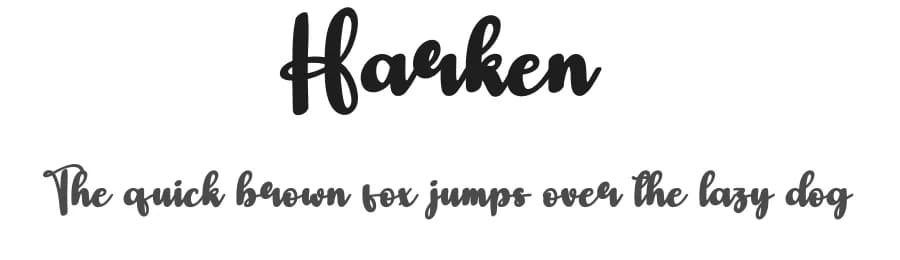 Harken by Andi Moz — Script Handwritten Font