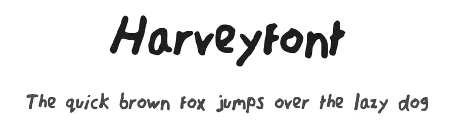Harveyfont by Harvey Williams — Script Handwritten Font