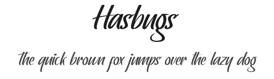 Hasbugs by RaisProject — Script Handwritten Font
