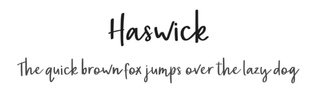 Haswick by Paily Studio — Script Handwritten Font