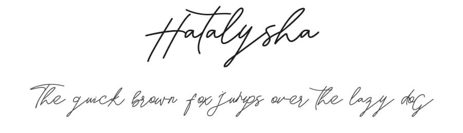 Hatalysha by One Design — Script Handwritten Font