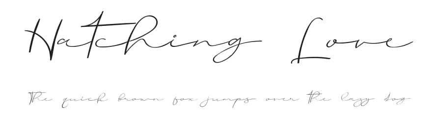 Hatching Love by Edric Studio — Script Handwritten Font