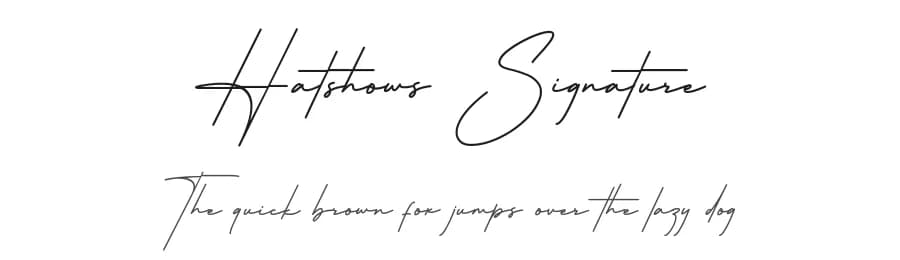Hatshows Signature by MJB Letters — Script Handwritten Font
