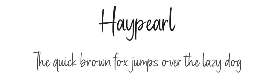 Haypearl by Allouse Studio — Script Handwritten Font