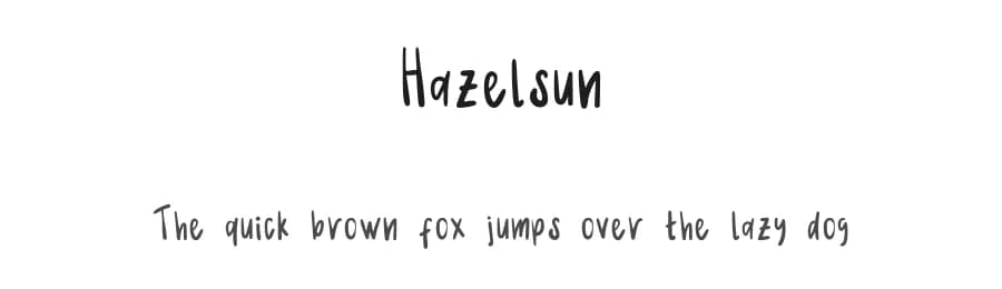 Hazelsun by Soonshine — Script Handwritten Font