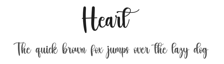 Heart by FreshtypeINK — Script Handwritten Font