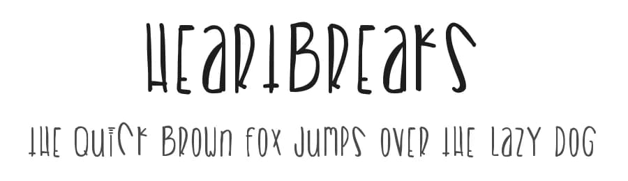 Heartbreaks by Des Gomez — Script Handwritten Font