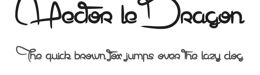 Hector le Dragon by Maelle.K | Thomas Boucherie — Script Handwritten Font