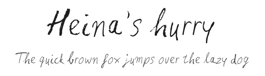 Heina's hurry by FontPanda — Script Handwritten Font