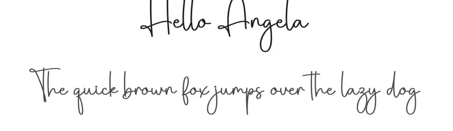 Hello Angela by Scratchones — Script Handwritten Font