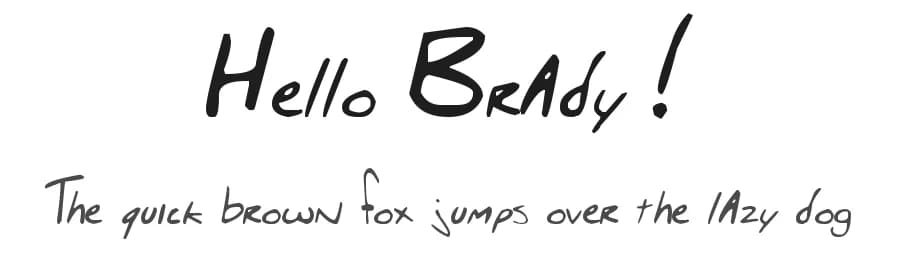 Hello Brady ! by Shea Allen — Script Handwritten Font