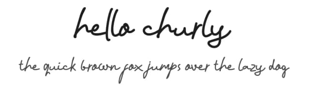 Hello Churly by Beta Dine — Script Handwritten Font