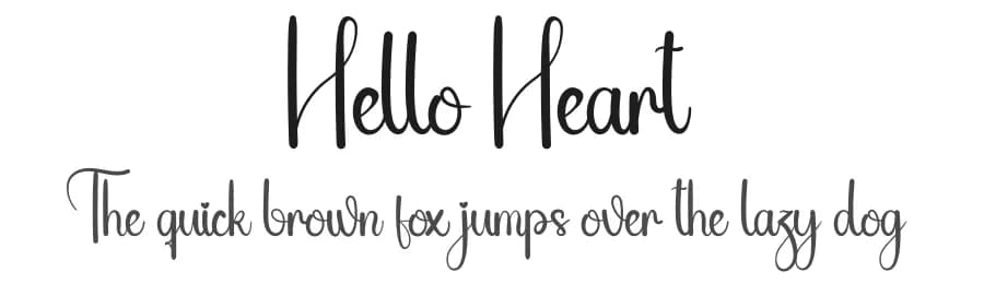 Hello Heart by Scratchones — Script Handwritten Font