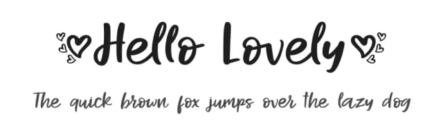 Hello Lovely by nailetter — Script Handwritten Font