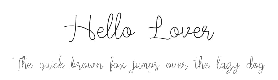 Hello Lover by skillyasstudio.com — Script Handwritten Font