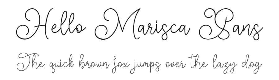 Hello Marisca Sans by RantautypeStudio — Script Handwritten Font