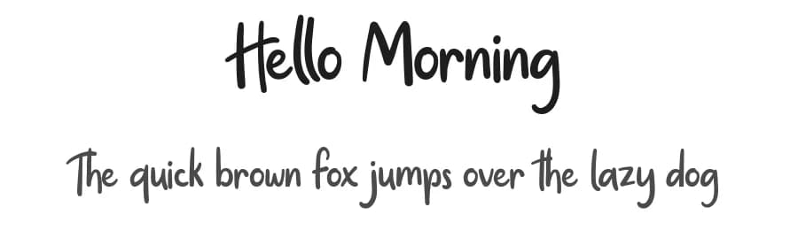 Hello Morning by Mamoo Studio | @mamoology — Script Handwritten Font