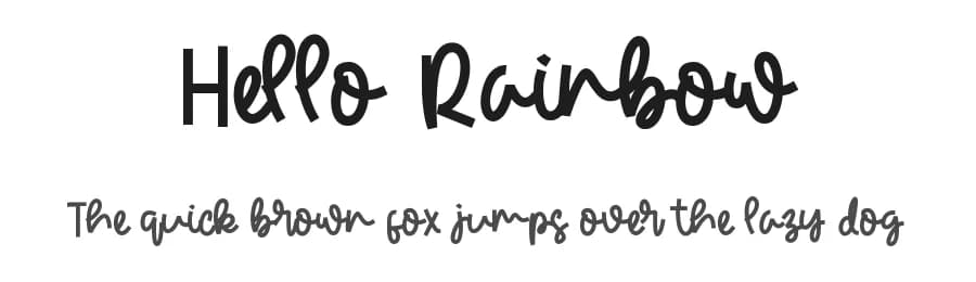 Hello Rainbow by ONG Type — Script Handwritten Font