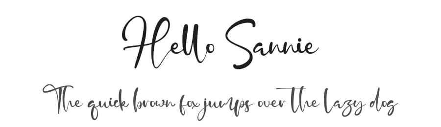 Hello Sannie by Kong Font — Script Handwritten Font