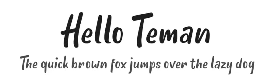 Hello Teman by 7NTypes — Script Handwritten Font