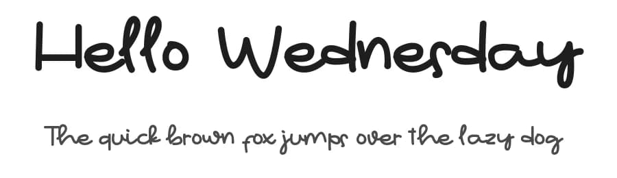 Hello Wednesday by ONG Type — Script Handwritten Font