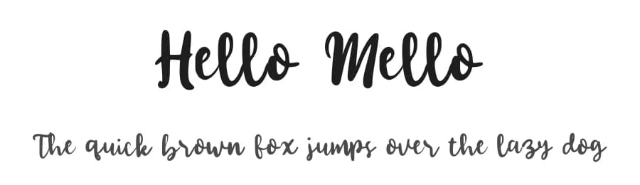 Hello Mello by Pustudio — Script Handwritten Font
