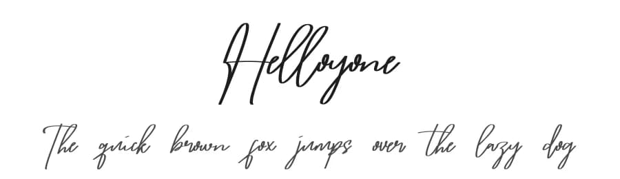 Helloyone by Jadatype — Script Handwritten Font