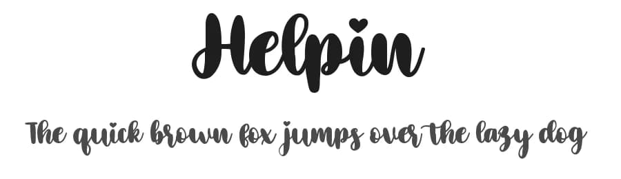 Helpin by Bearytype — Script Handwritten Font