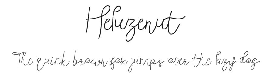 Heluzenut by Edric Studio — Script Handwritten Font