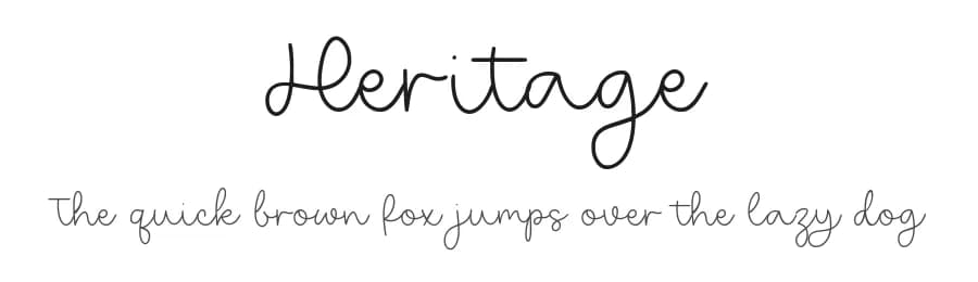 Heritage by Letterative Studio — Script Handwritten Font