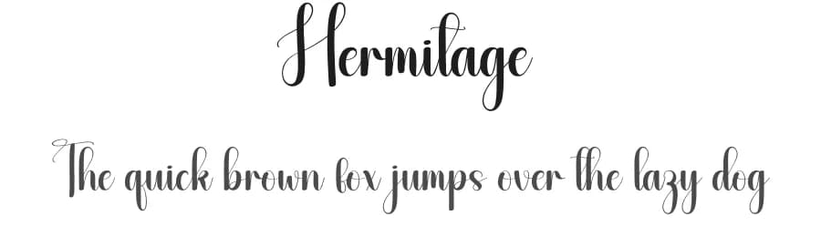 Hermitage by Andi Moz β Script Handwritten Font