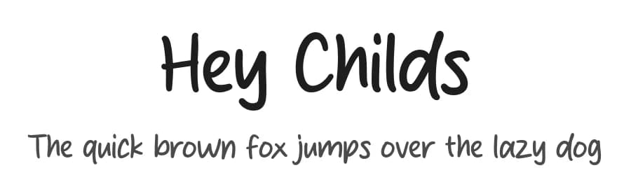 Hey Childs by MJType — Script Handwritten Font