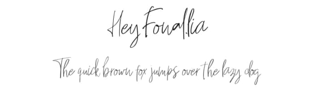 Hey Fonallia by fortunes co — Script Handwritten Font